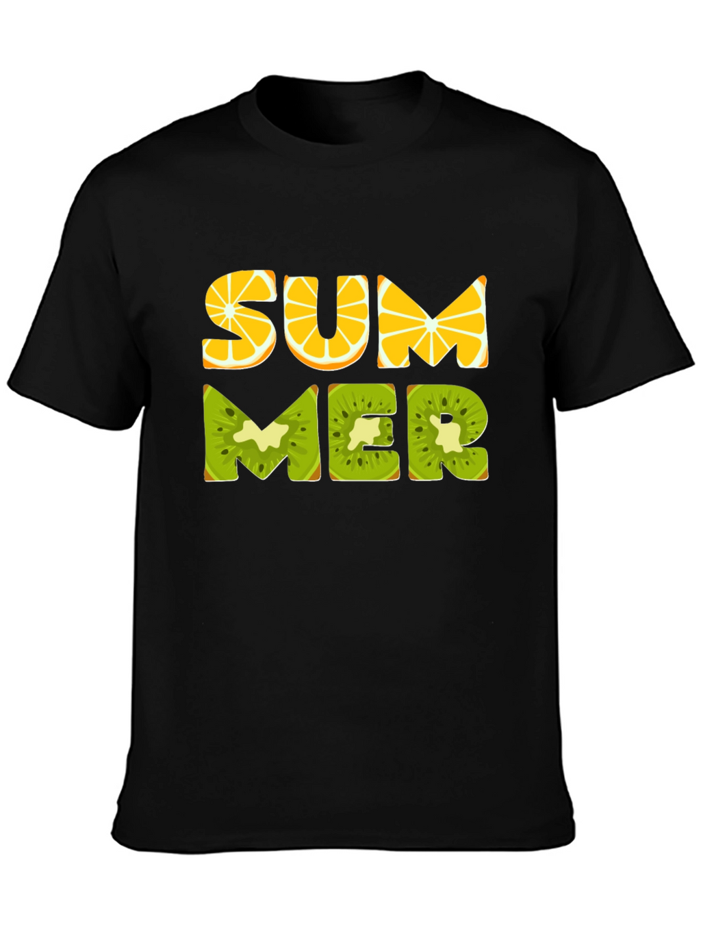 Summer Fruit T-Shirt - Black Graphic Tee