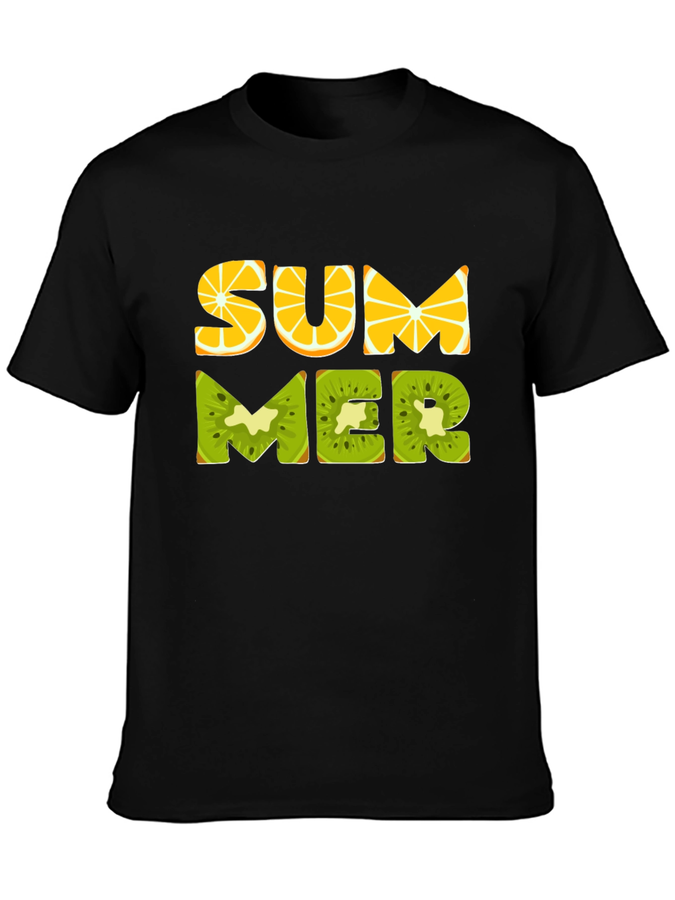 Summer Fruit T-Shirt - Black Graphic Tee