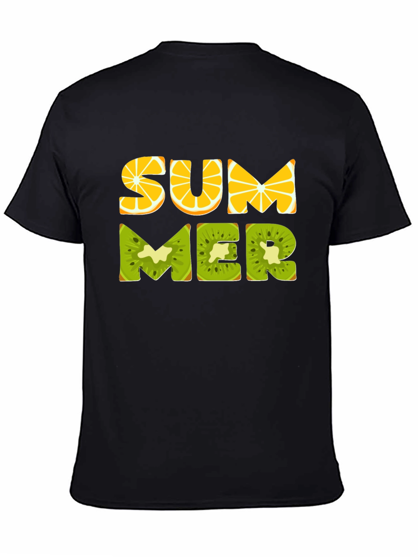 Summer Fruit T-Shirt - Black Graphic Tee