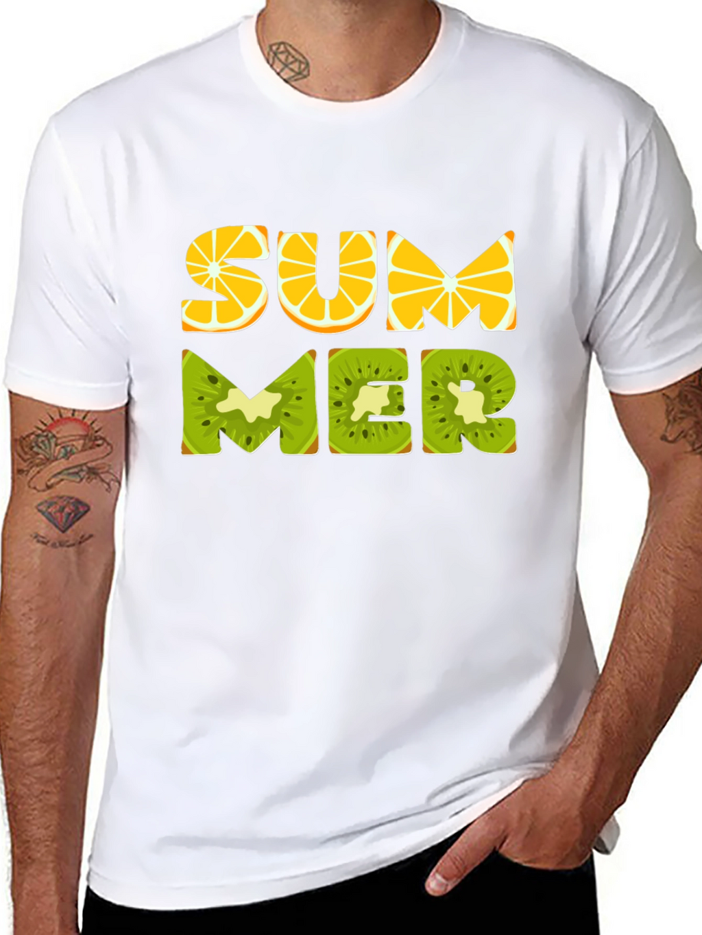 Summer Fruit T-Shirt - Black Graphic Tee