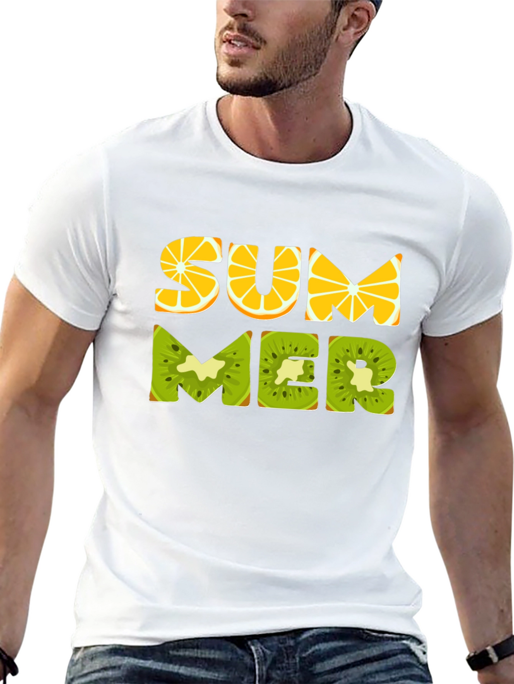 Summer Fruit T-Shirt - Black Graphic Tee