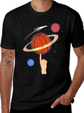 Space Basketball Graphic T-Shirt