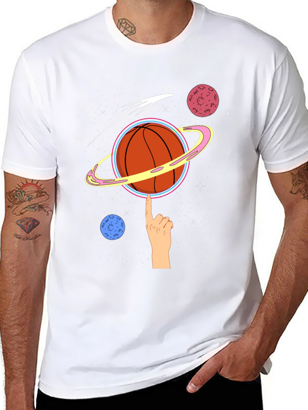 Space Basketball Graphic T-Shirt