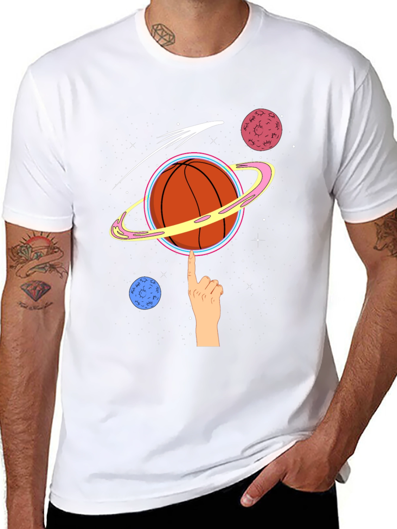 Space Basketball Graphic T-Shirt