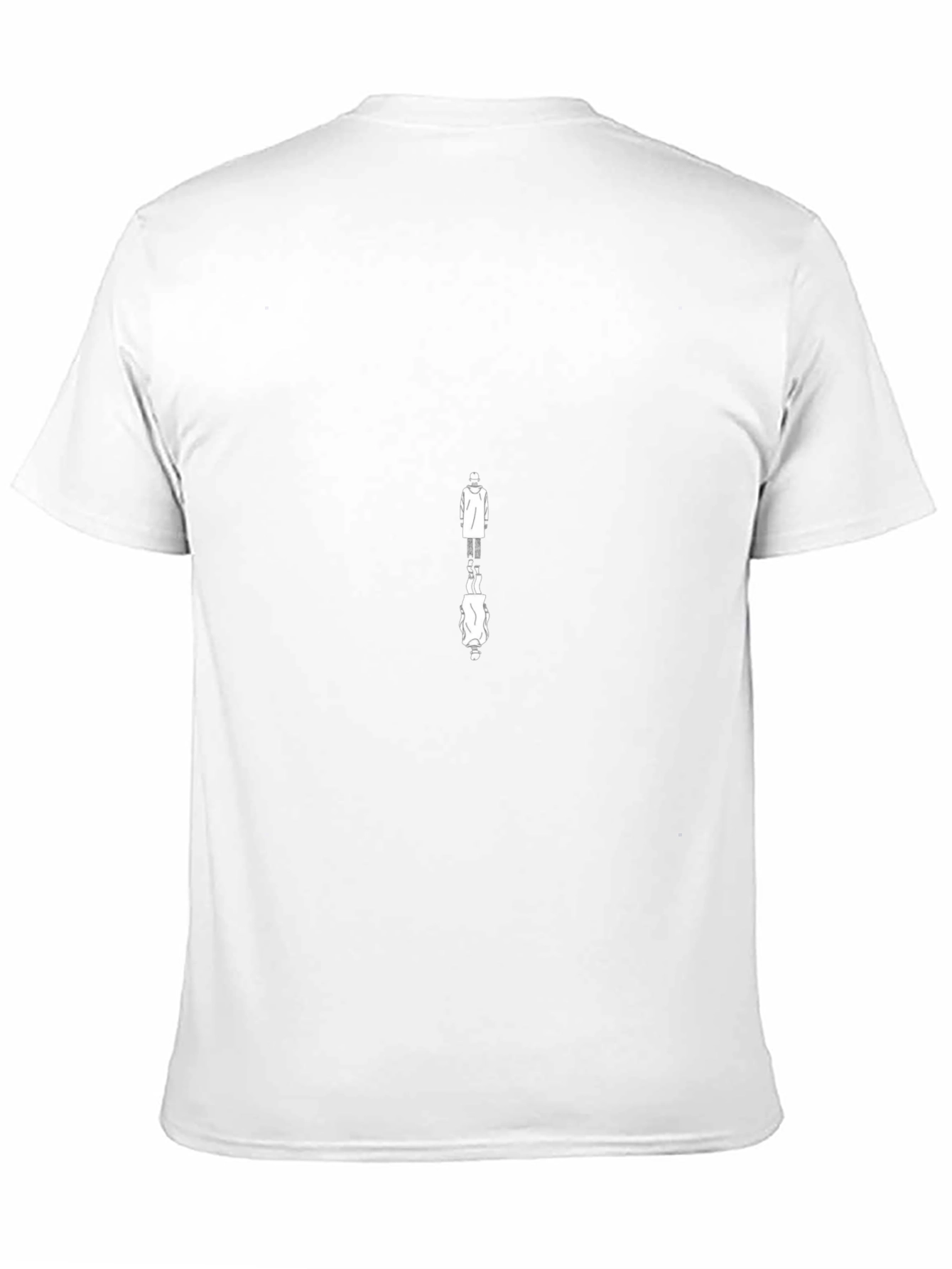 Minimalist Reflection Graphic Black T-Shirt