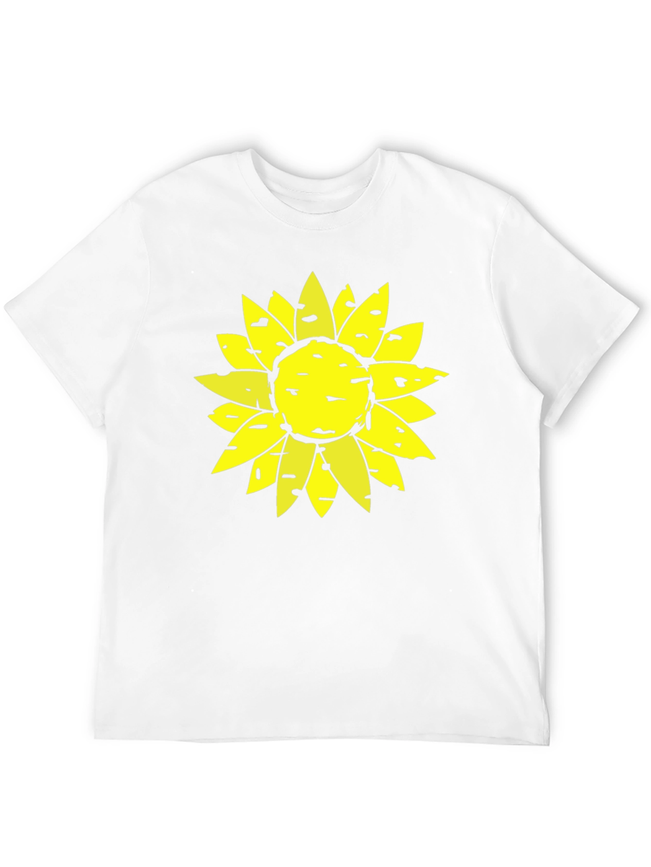Sunflower Graphic Print Black T-Shirt