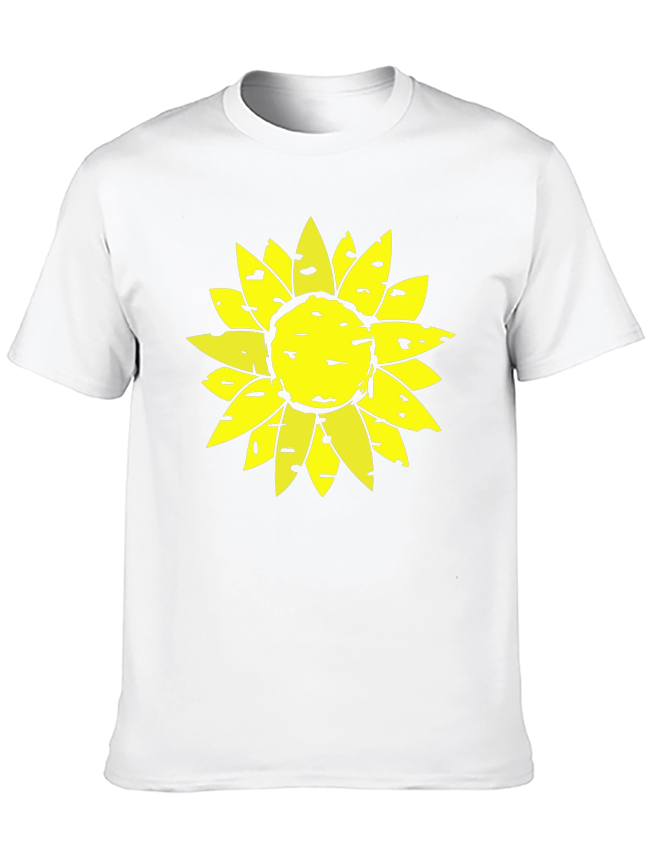 Sunflower Graphic Print Black T-Shirt
