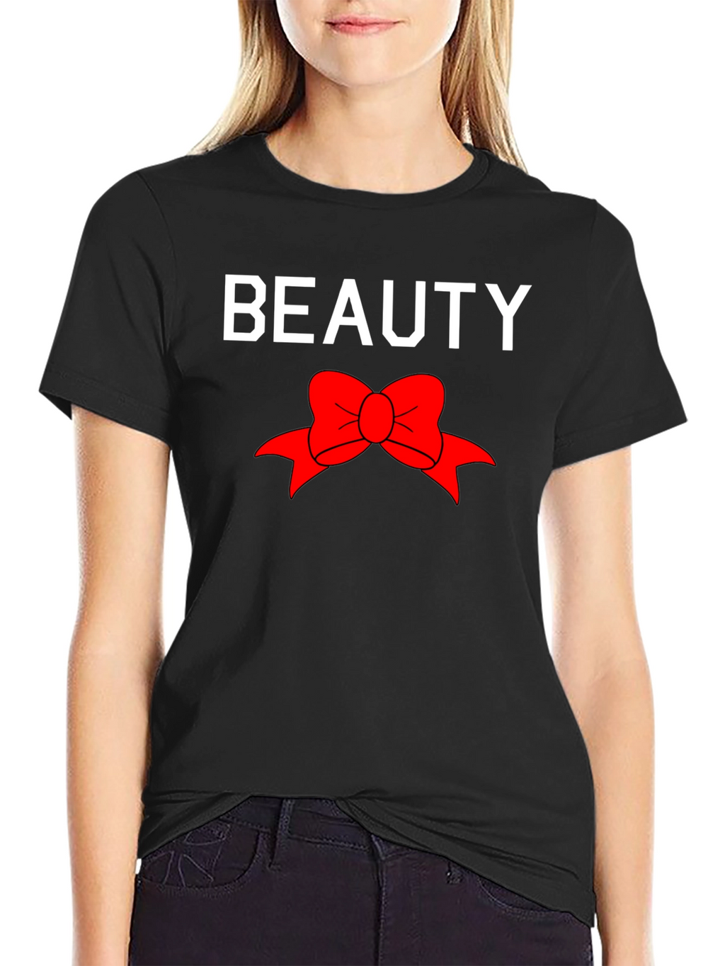 Beauty Bow Graphic Tee - Trendy Style