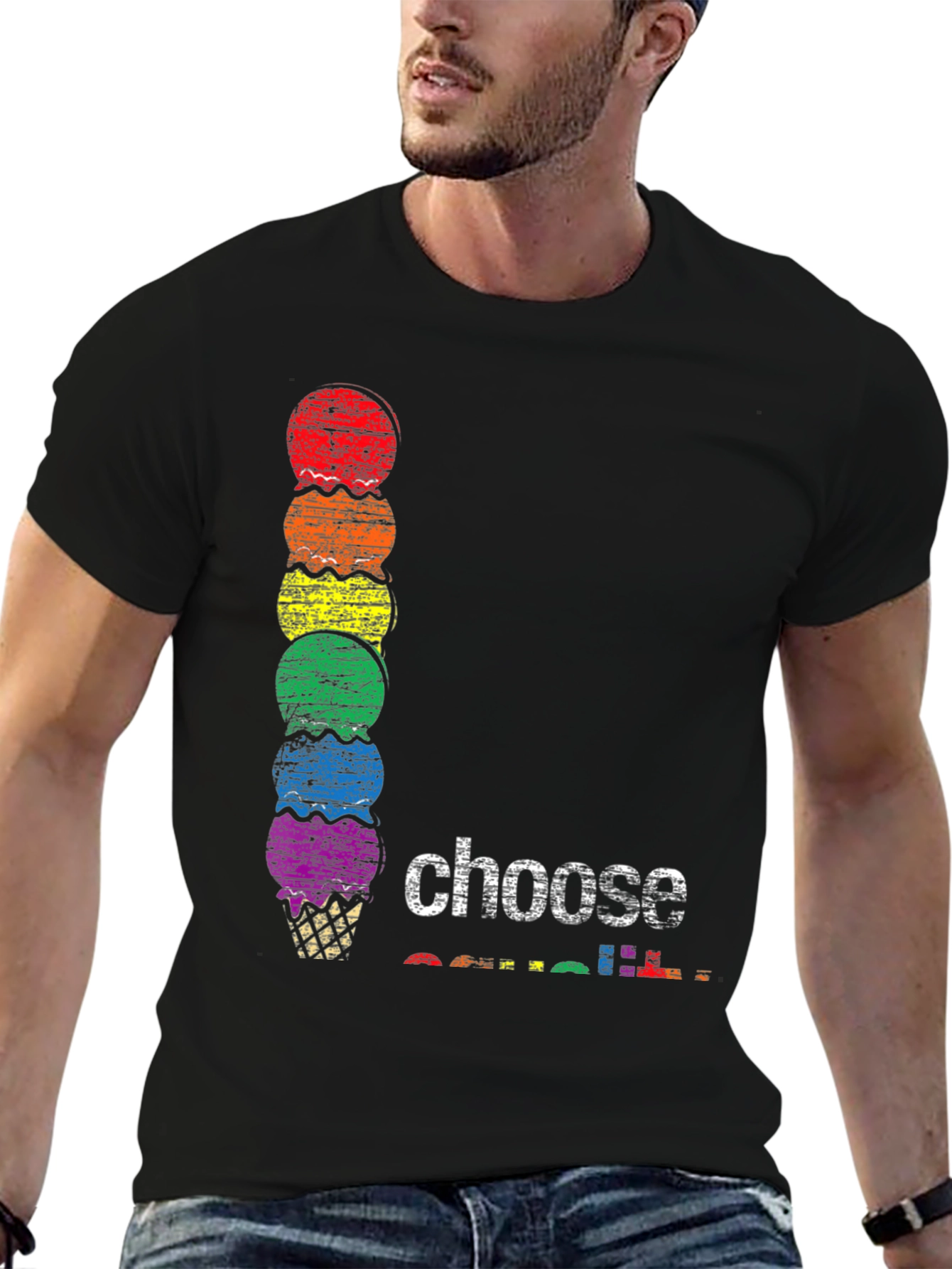 Rainbow Ice Cream Choose T-Shirt