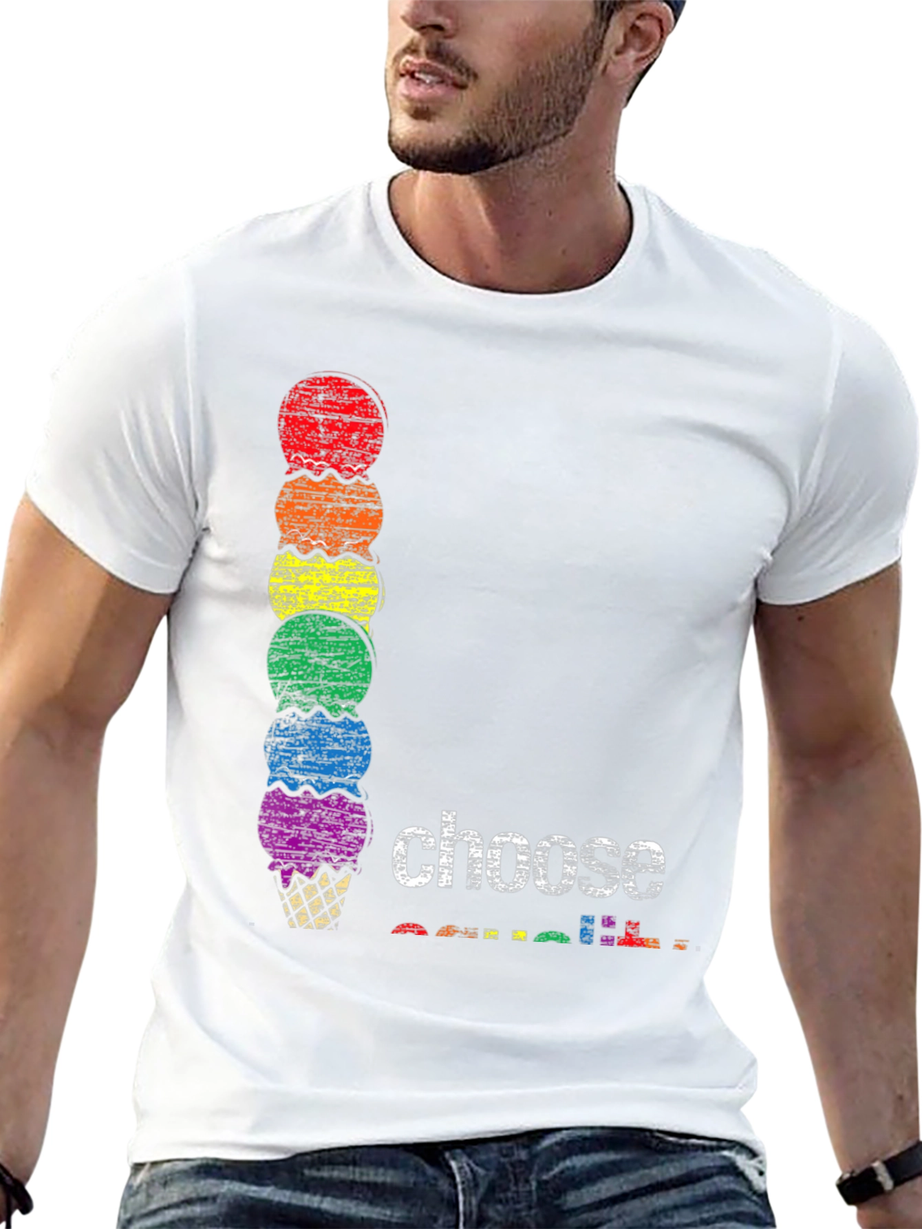 Rainbow Ice Cream Choose T-Shirt