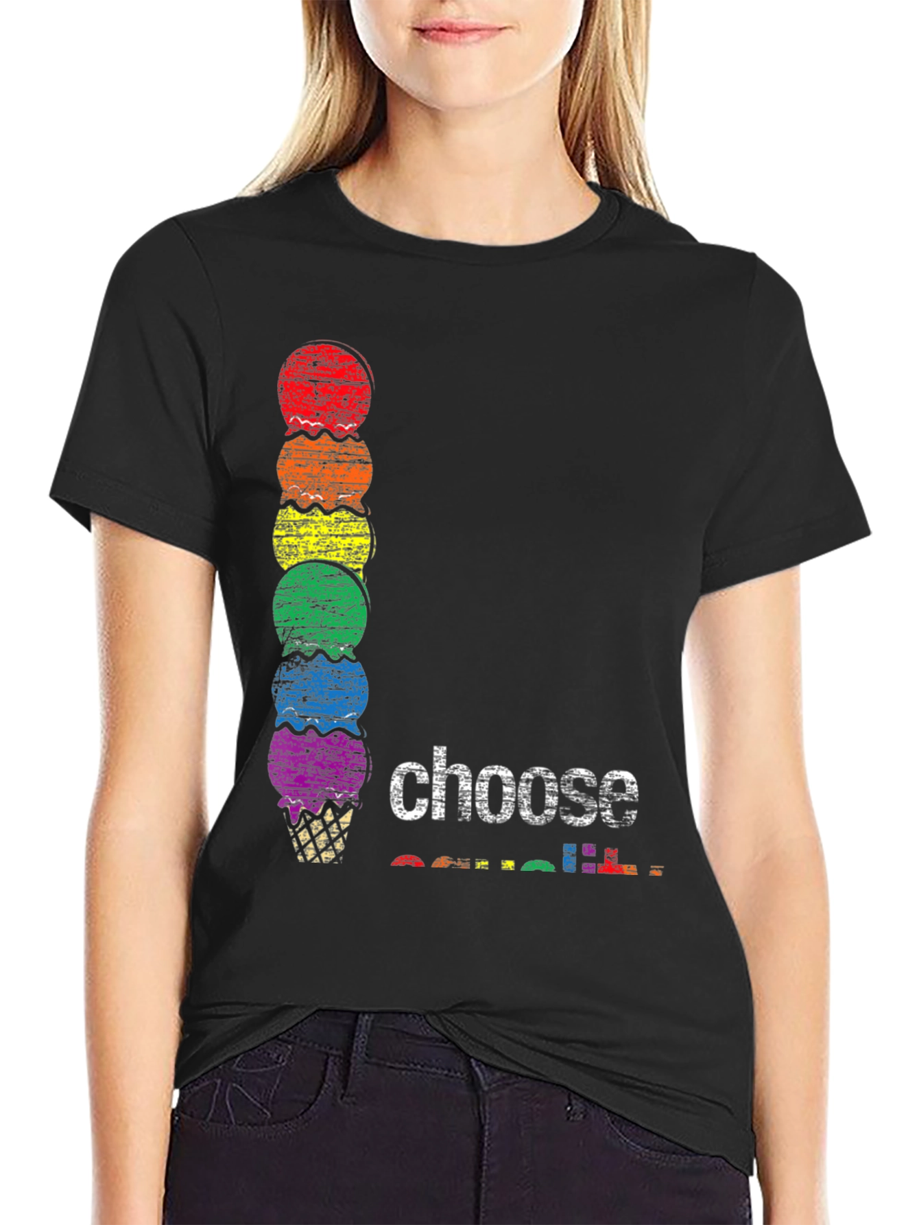 Rainbow Ice Cream Choose T-Shirt