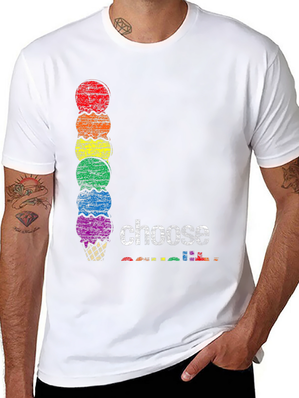 Rainbow Ice Cream Choose T-Shirt