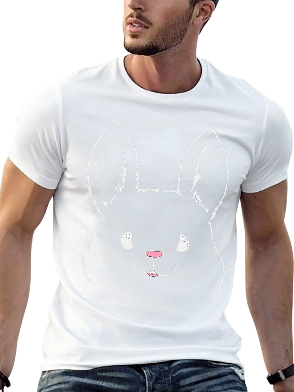 Bunny Graphic T-Shirt - Black