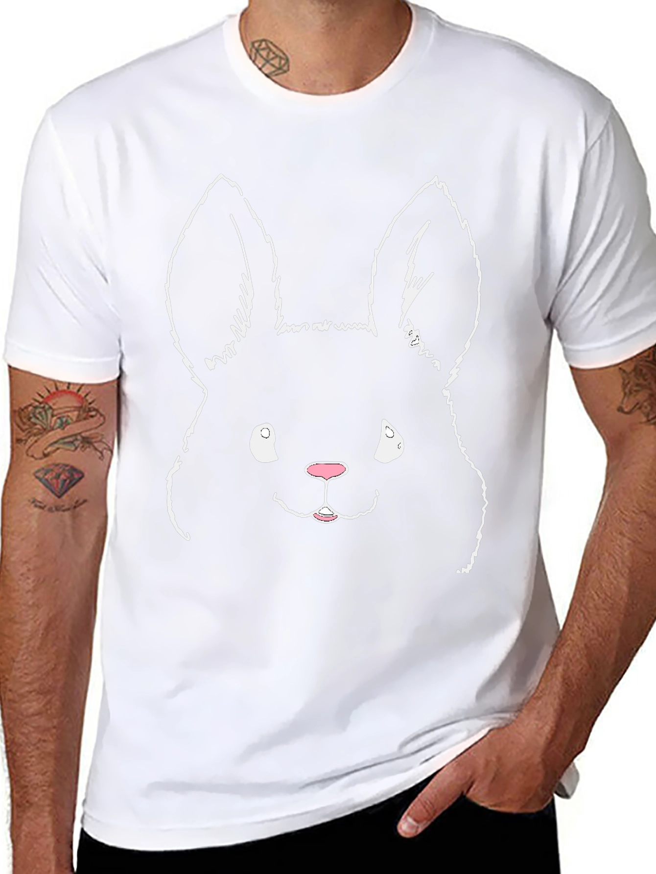 Bunny Graphic T-Shirt - Black