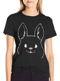 Bunny Graphic T-Shirt - Black