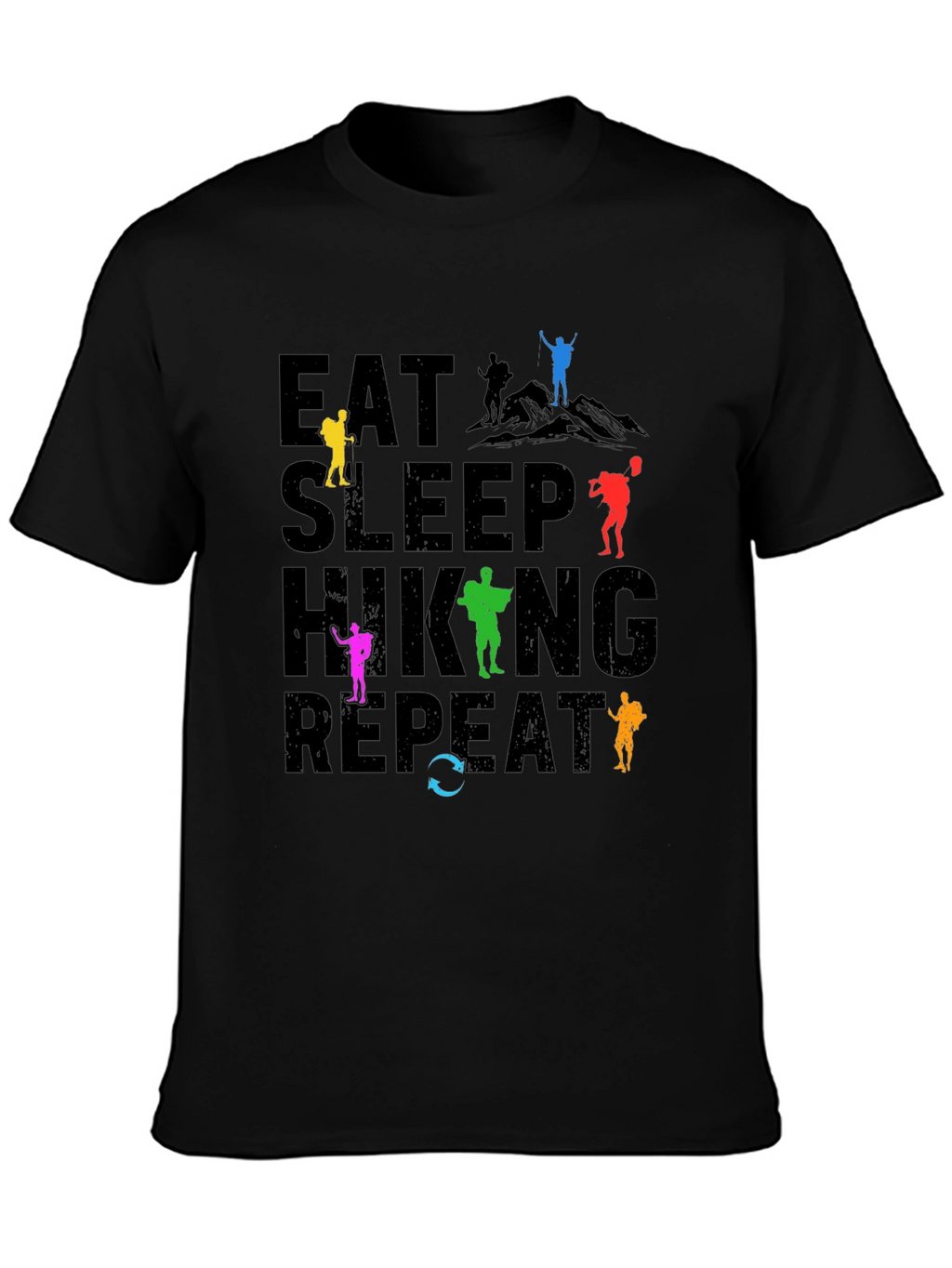 Eat Sleep Hiking Repeat T-Shirt Adventure Tee