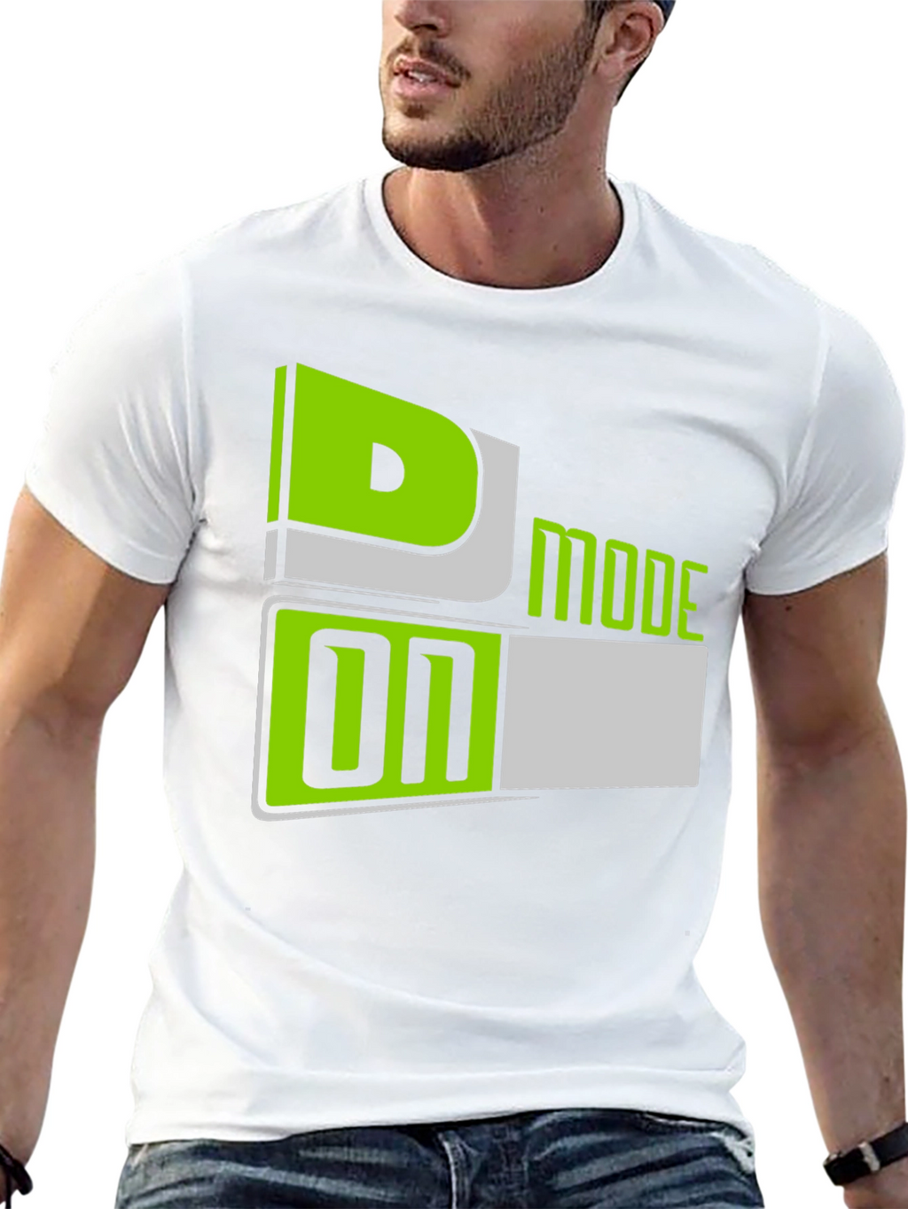 D Mode On T-Shirt - Black Graphic Tee