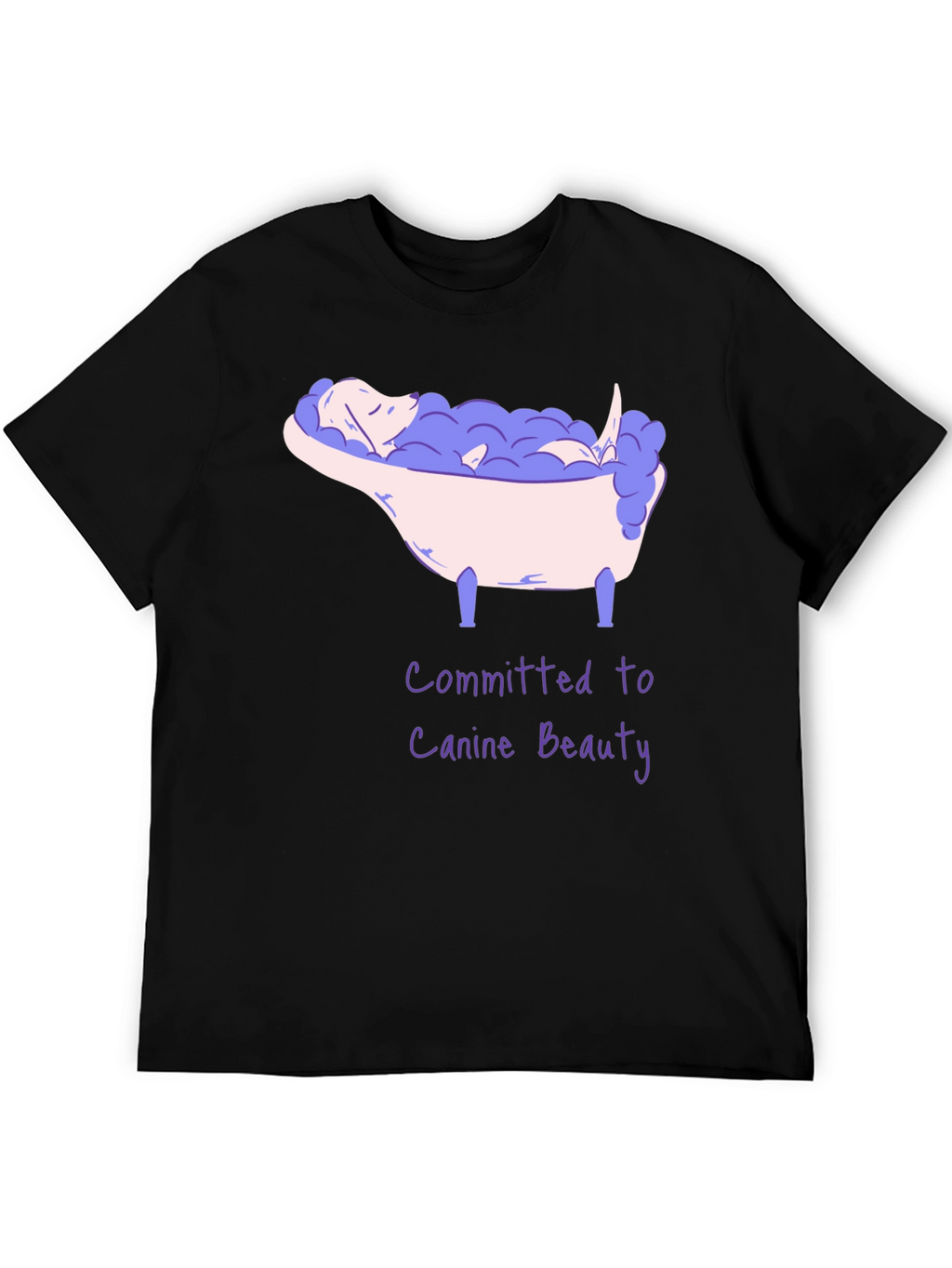 Canine Beauty T-Shirt - Dog in Bathtub Graphic Tee
