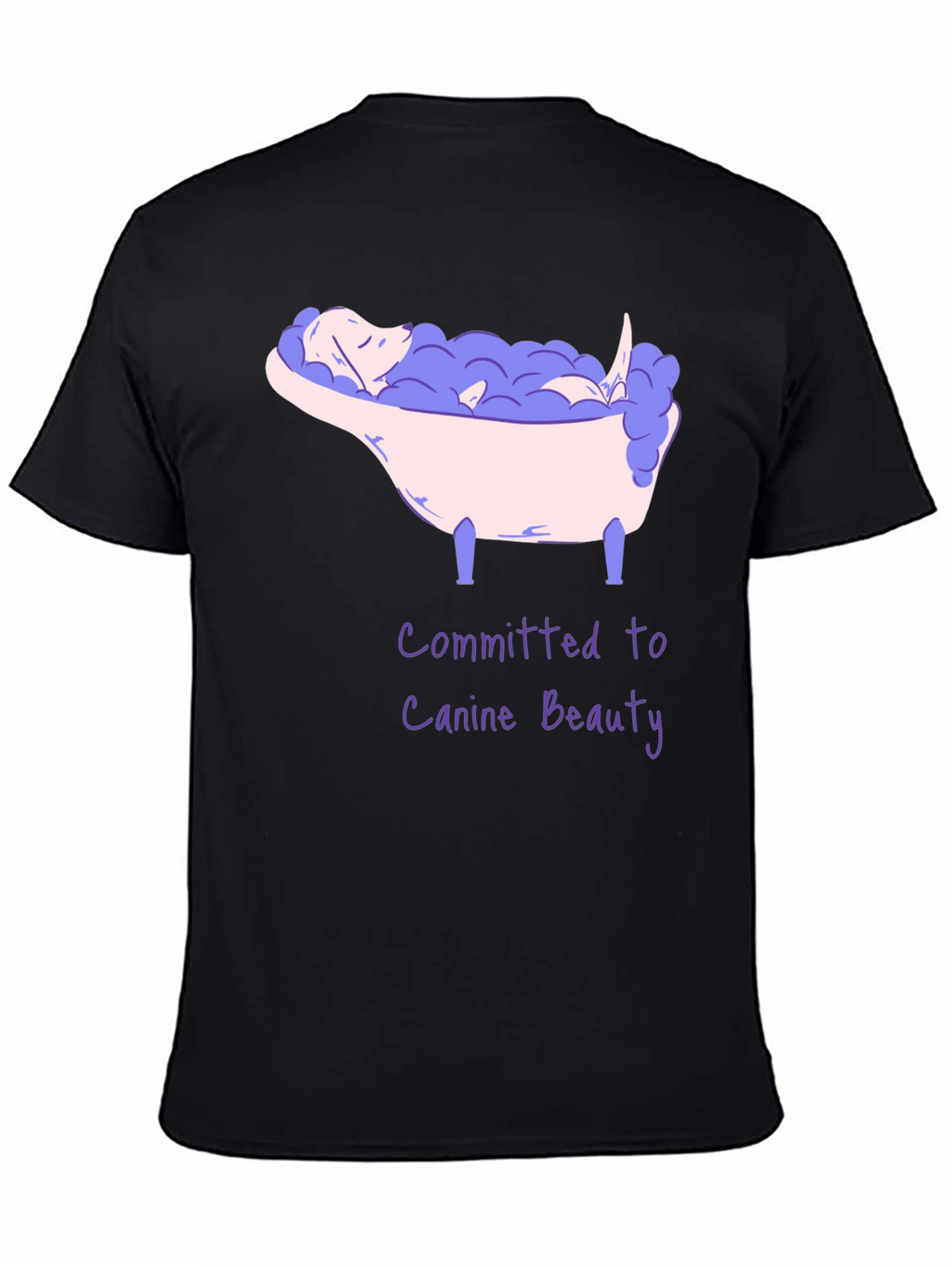 Canine Beauty T-Shirt - Dog in Bathtub Graphic Tee