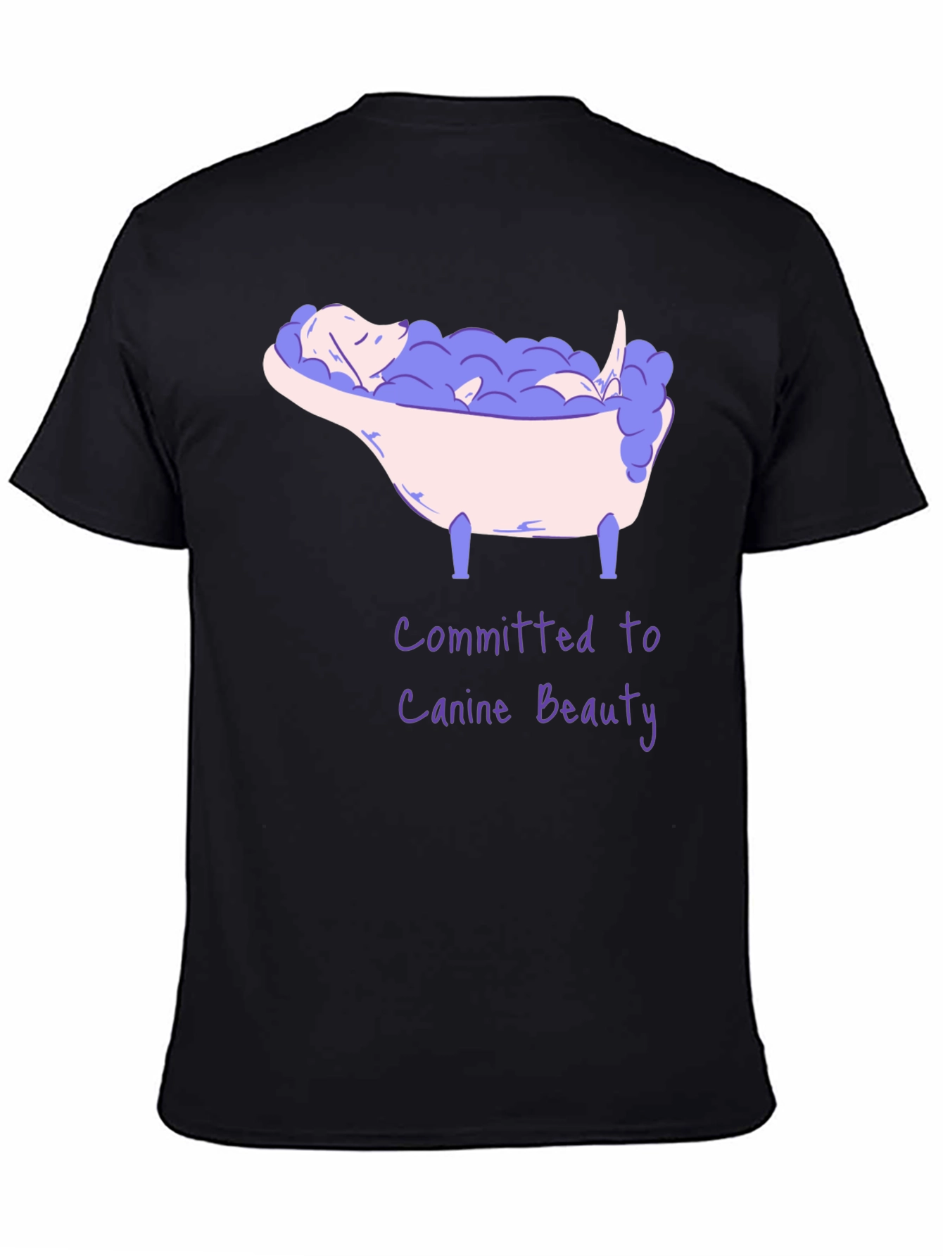 Canine Beauty T-Shirt - Dog in Bathtub Graphic Tee