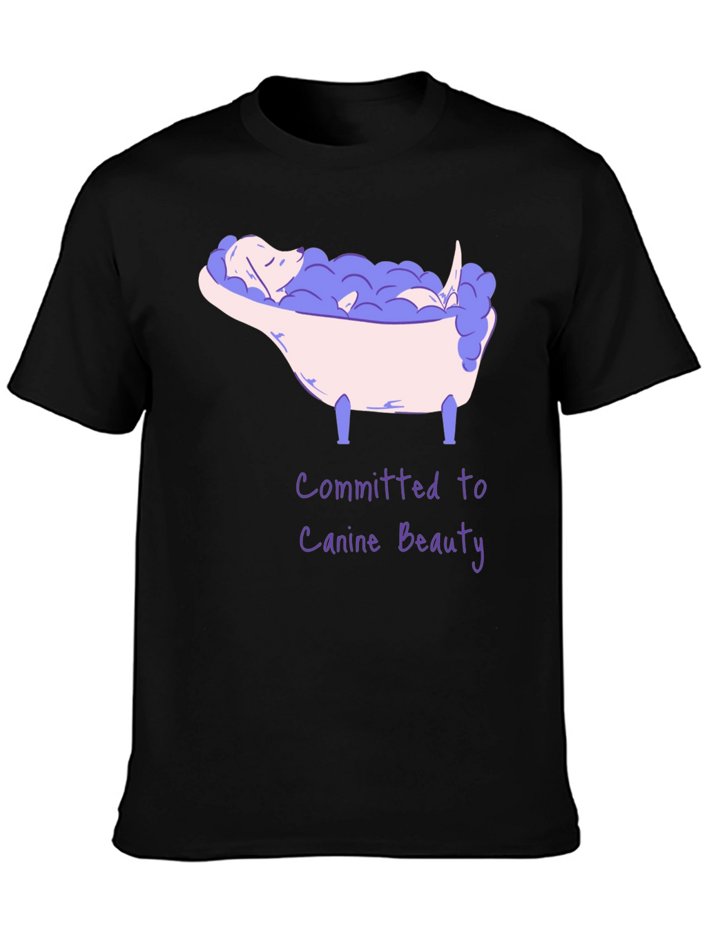 Canine Beauty T-Shirt - Dog in Bathtub Graphic Tee