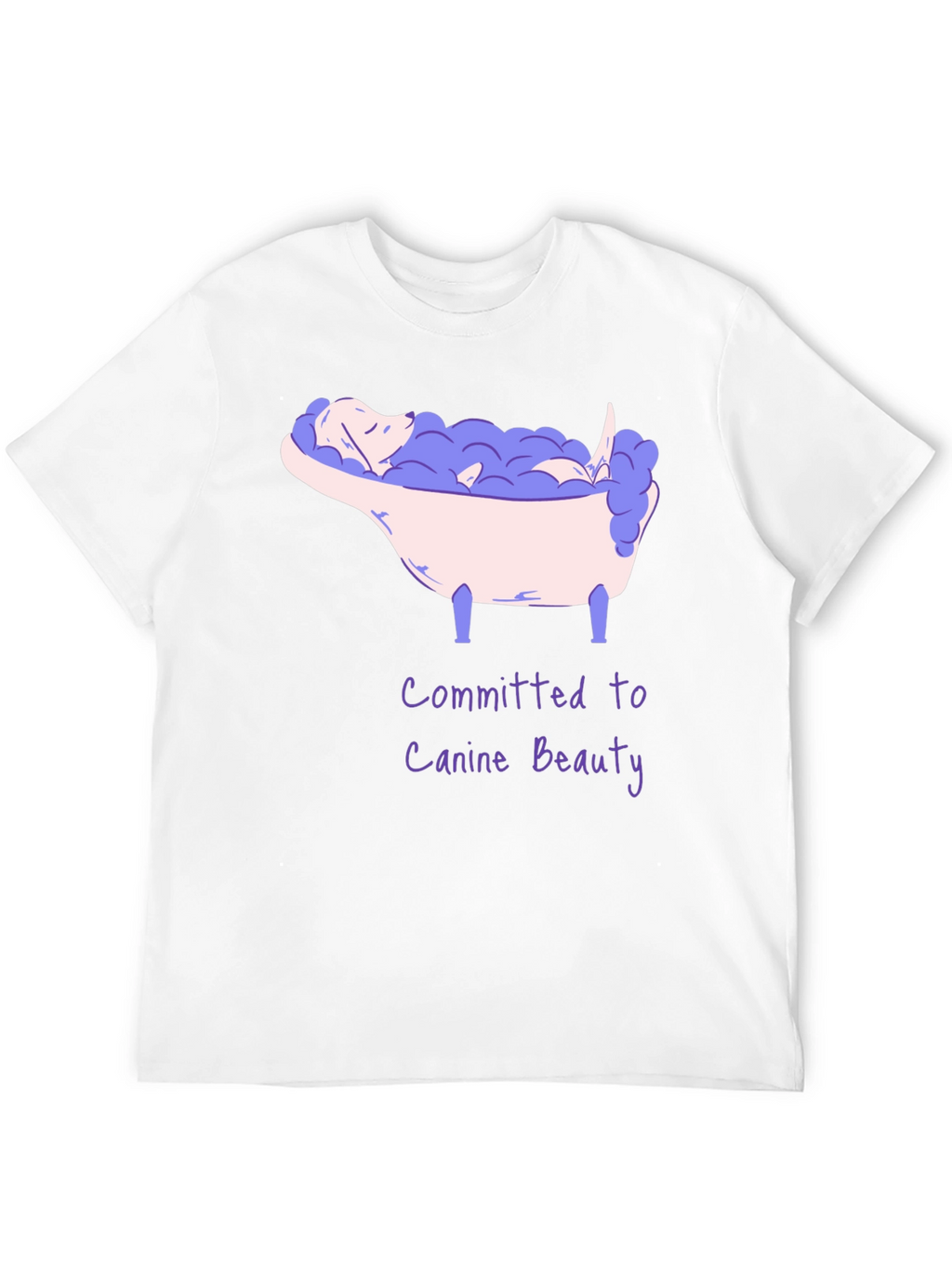 Canine Beauty T-Shirt - Dog in Bathtub Graphic Tee