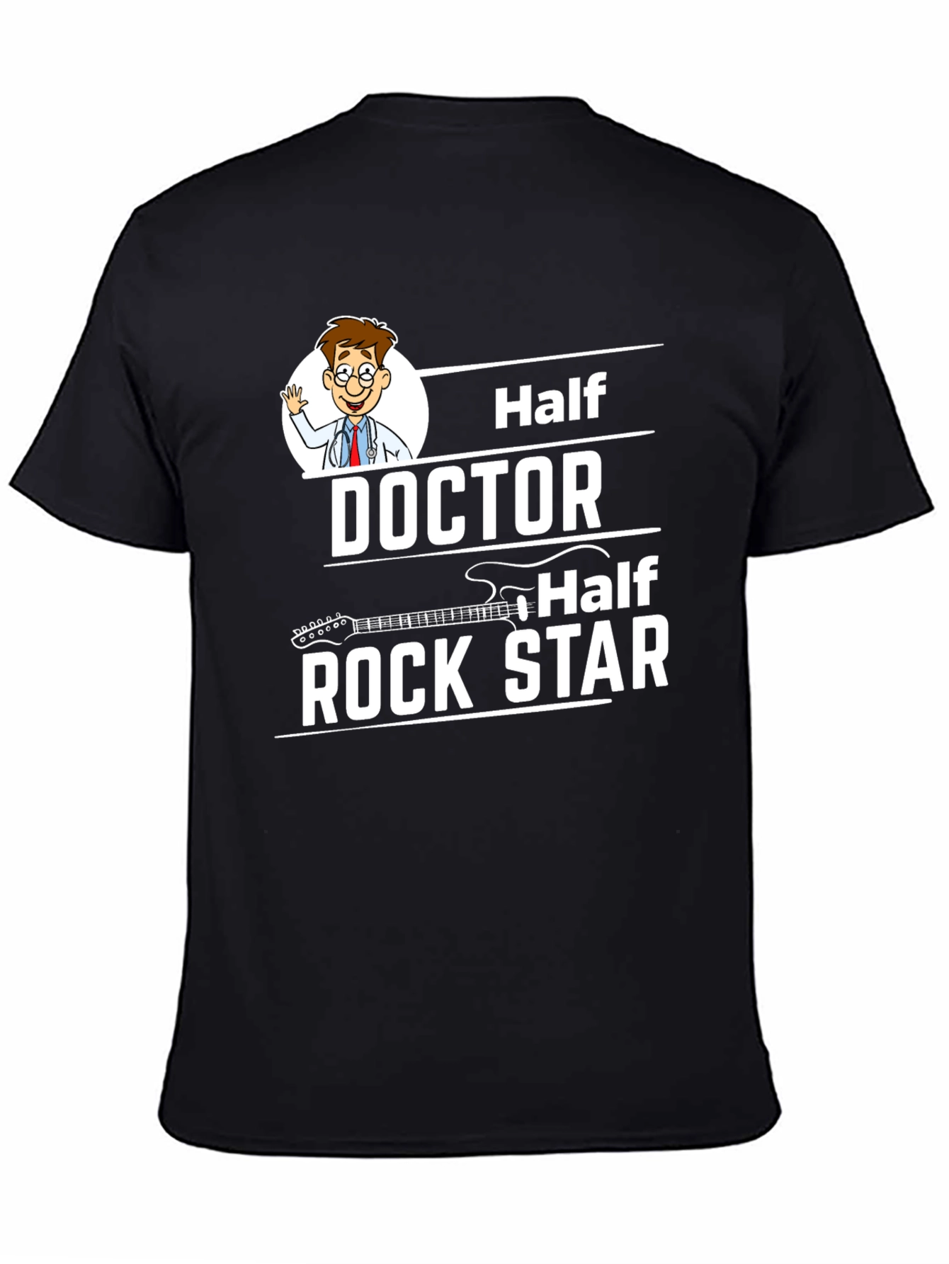 Half Doctor Half Rock Star Graphic Tee