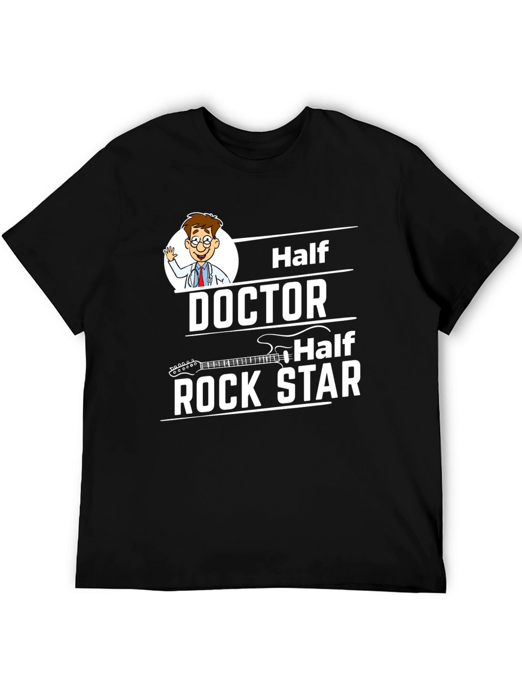 Half Doctor Half Rock Star Graphic Tee