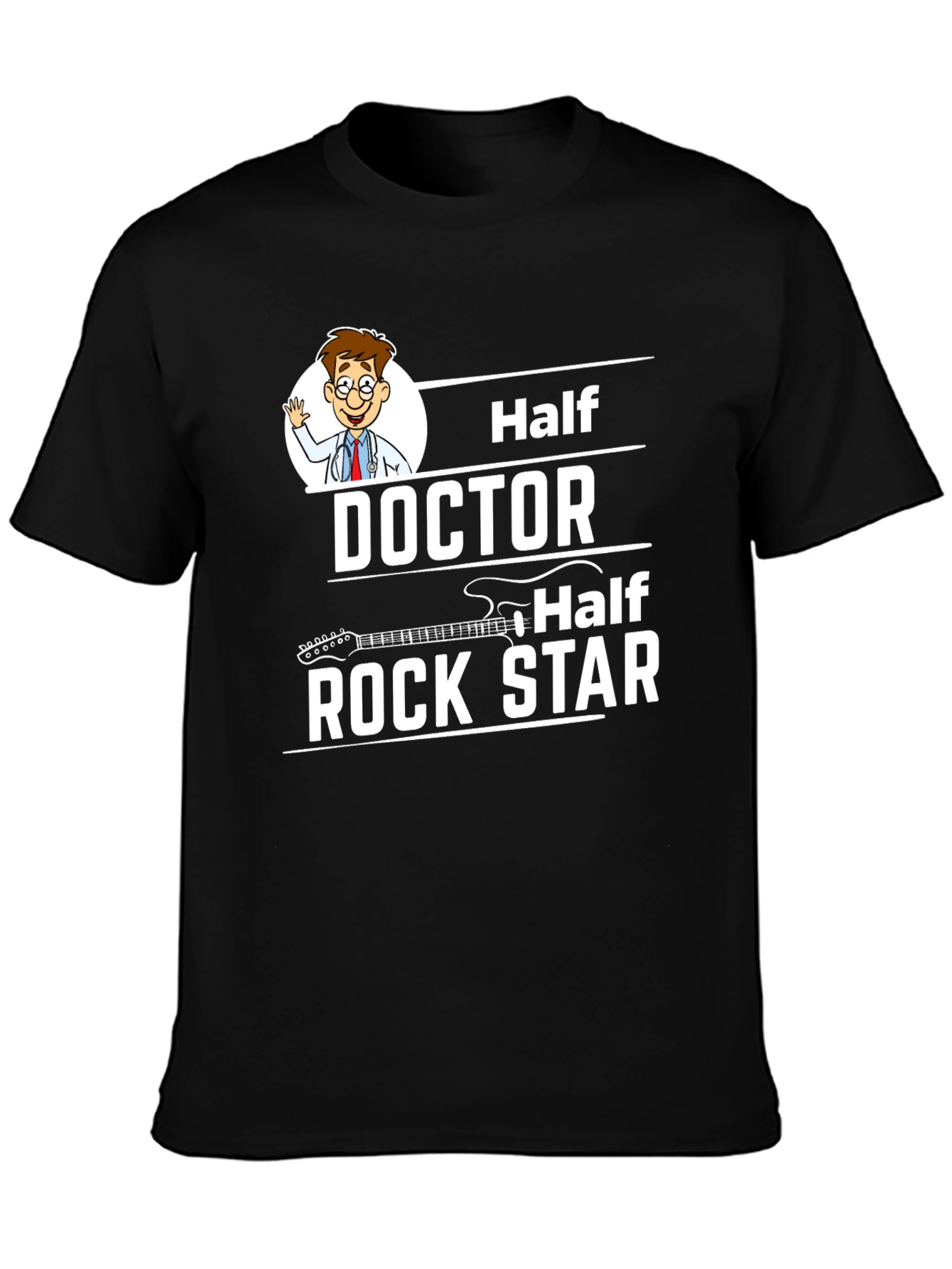 Half Doctor Half Rock Star Graphic Tee
