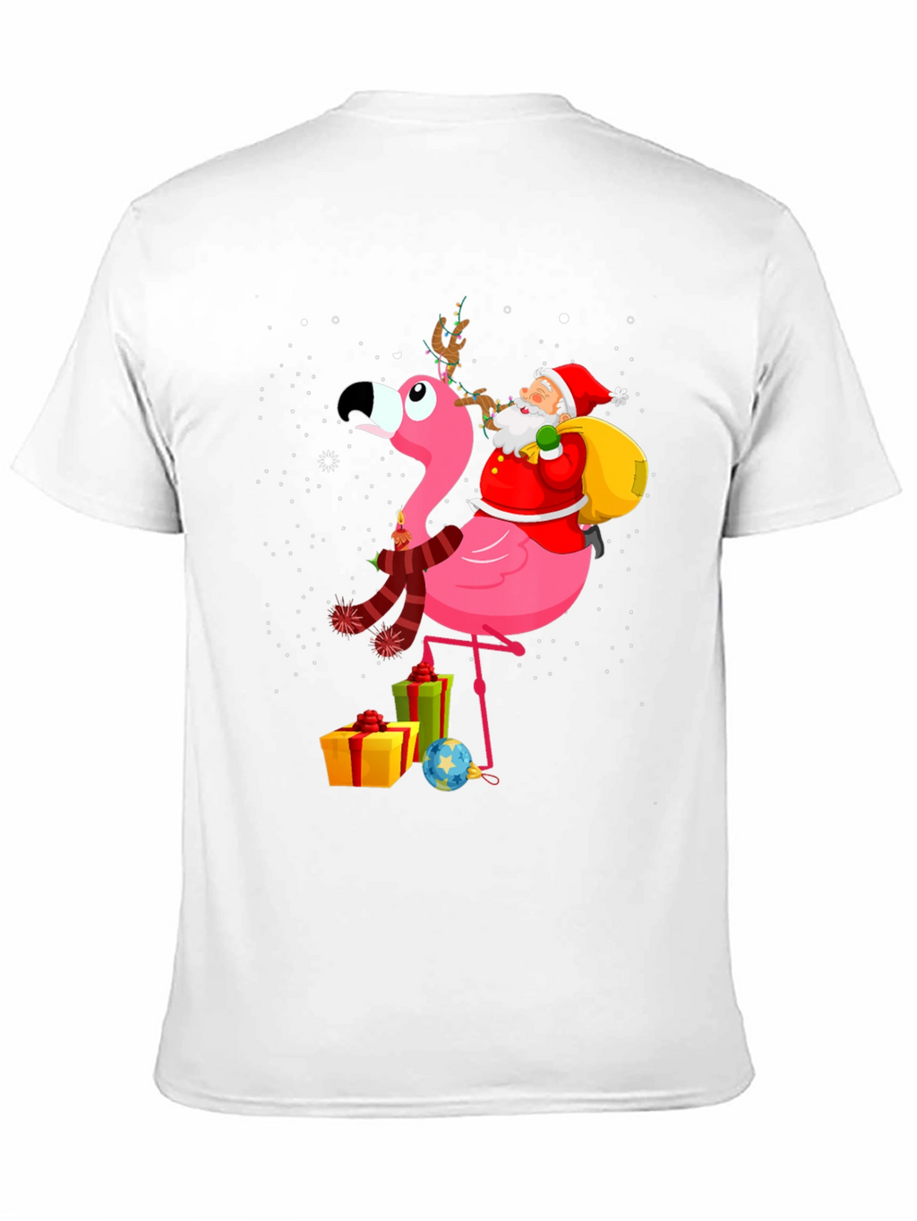 Festive Flamingo Santa Tee