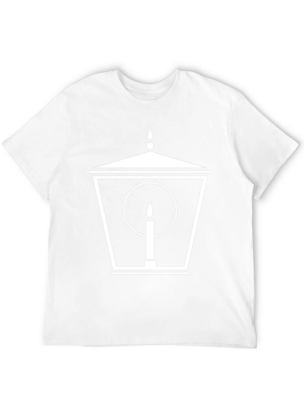Lantern & Candle Graphic Tee - Stylish Black T-Shirt