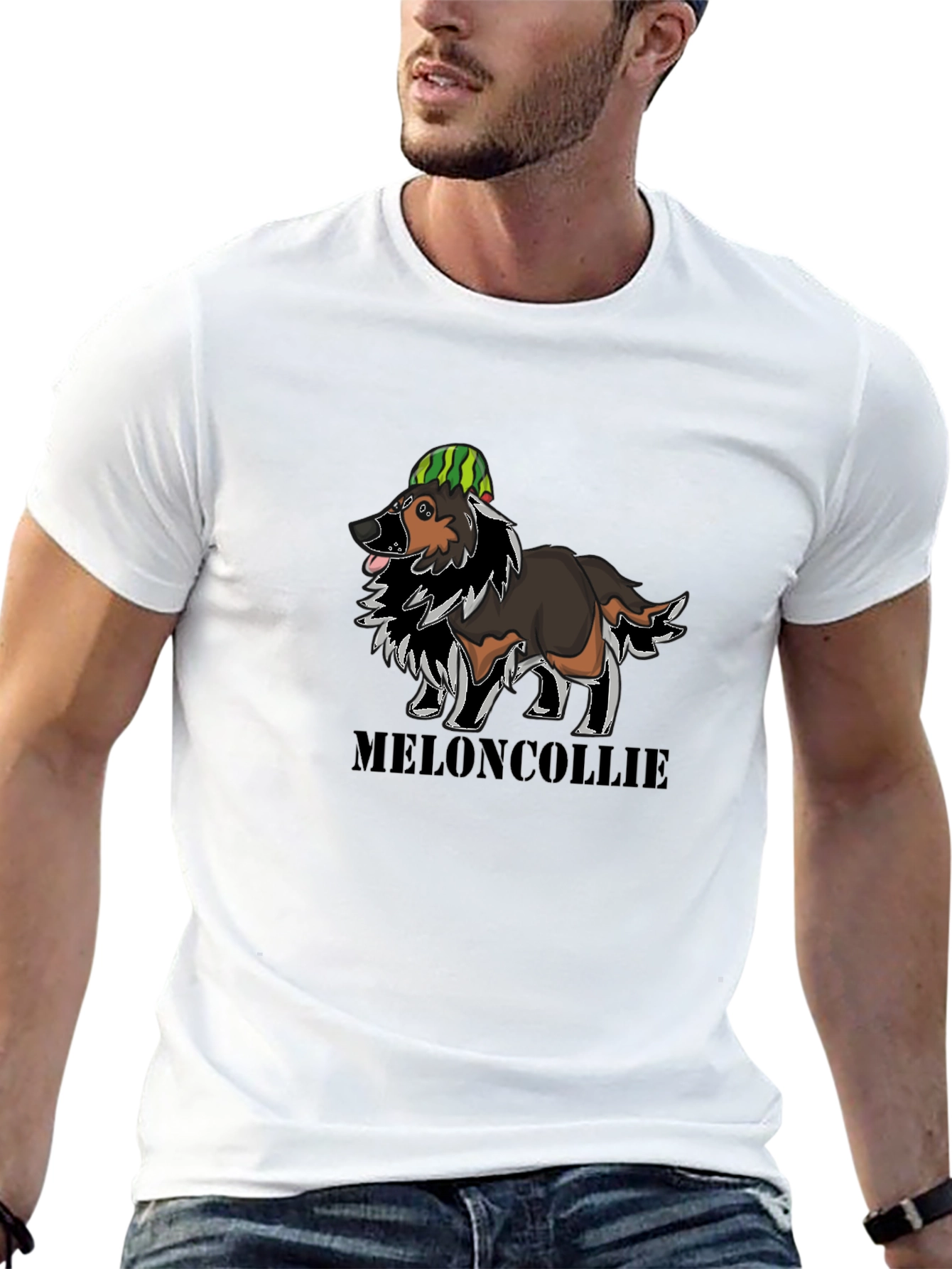 Meloncollie Dog T-Shirt - Funny Collie Tee