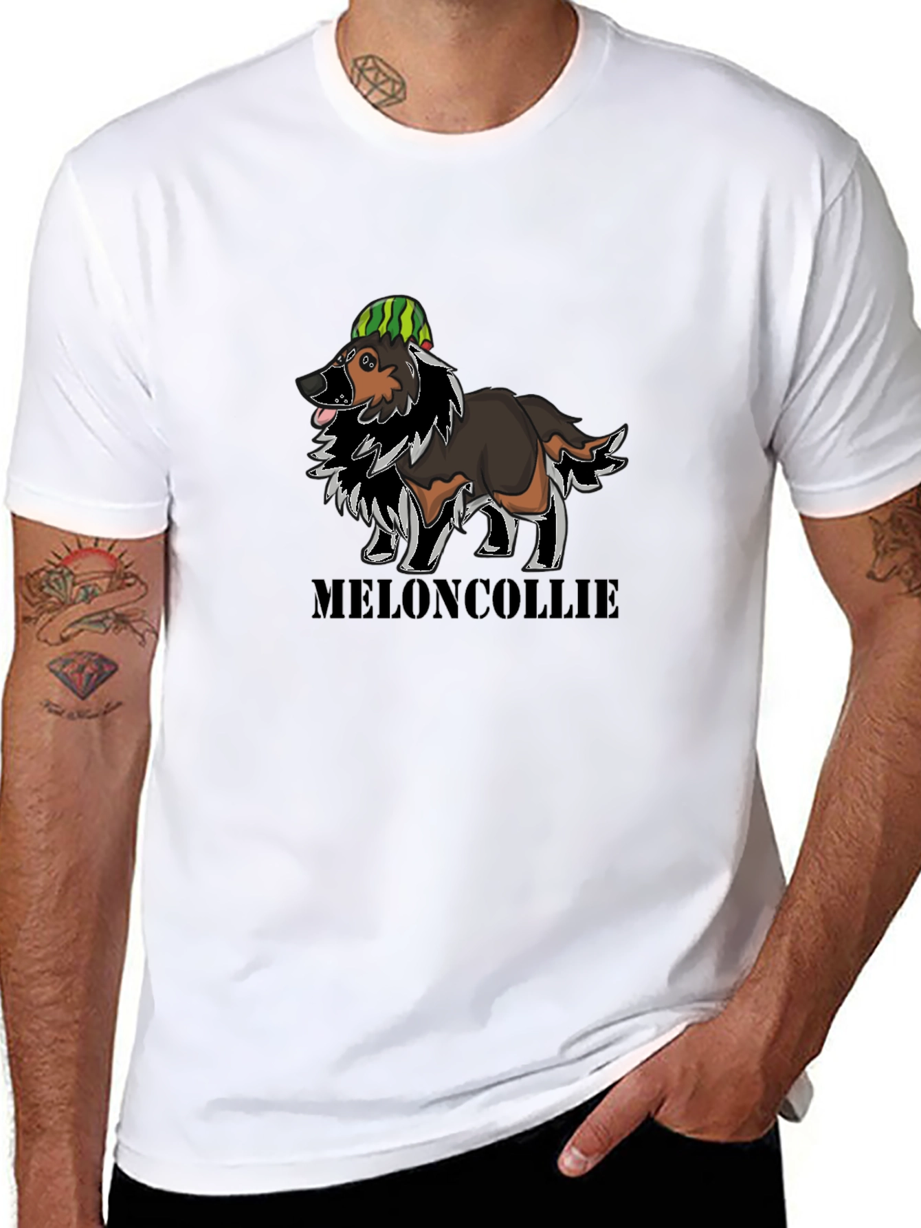Meloncollie Dog T-Shirt - Funny Collie Tee