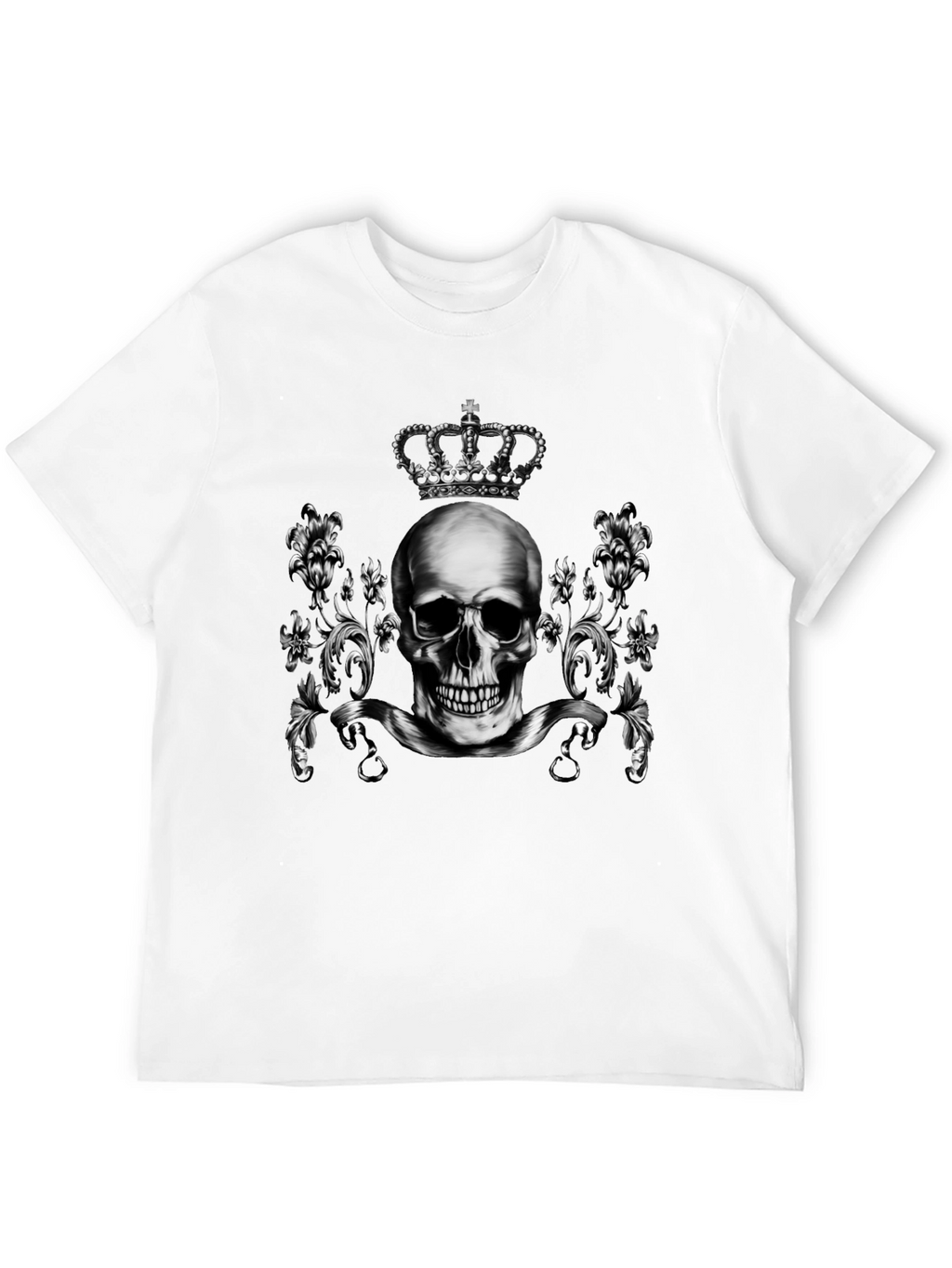 Skull & Crown Graphic Tee - Mens Black T-Shirt