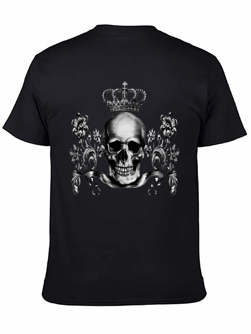 Skull & Crown Graphic Tee - Mens Black T-Shirt