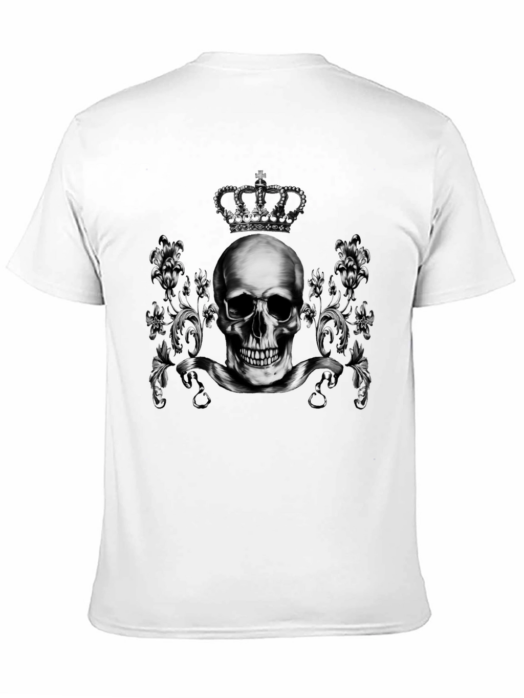 Skull & Crown Graphic Tee - Mens Black T-Shirt