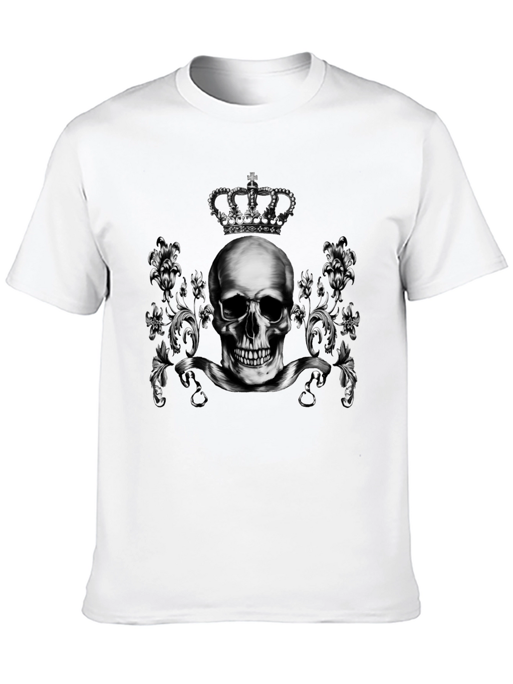 Skull & Crown Graphic Tee - Mens Black T-Shirt