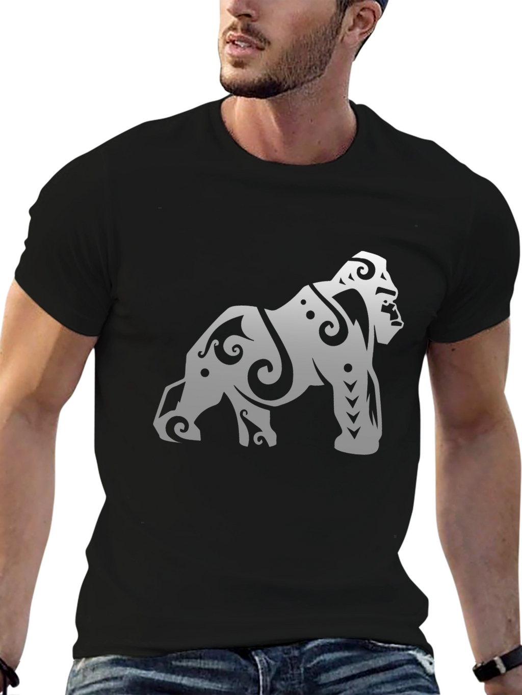 Tribal Gorilla Graphic Tee - Cool Streetwear Design