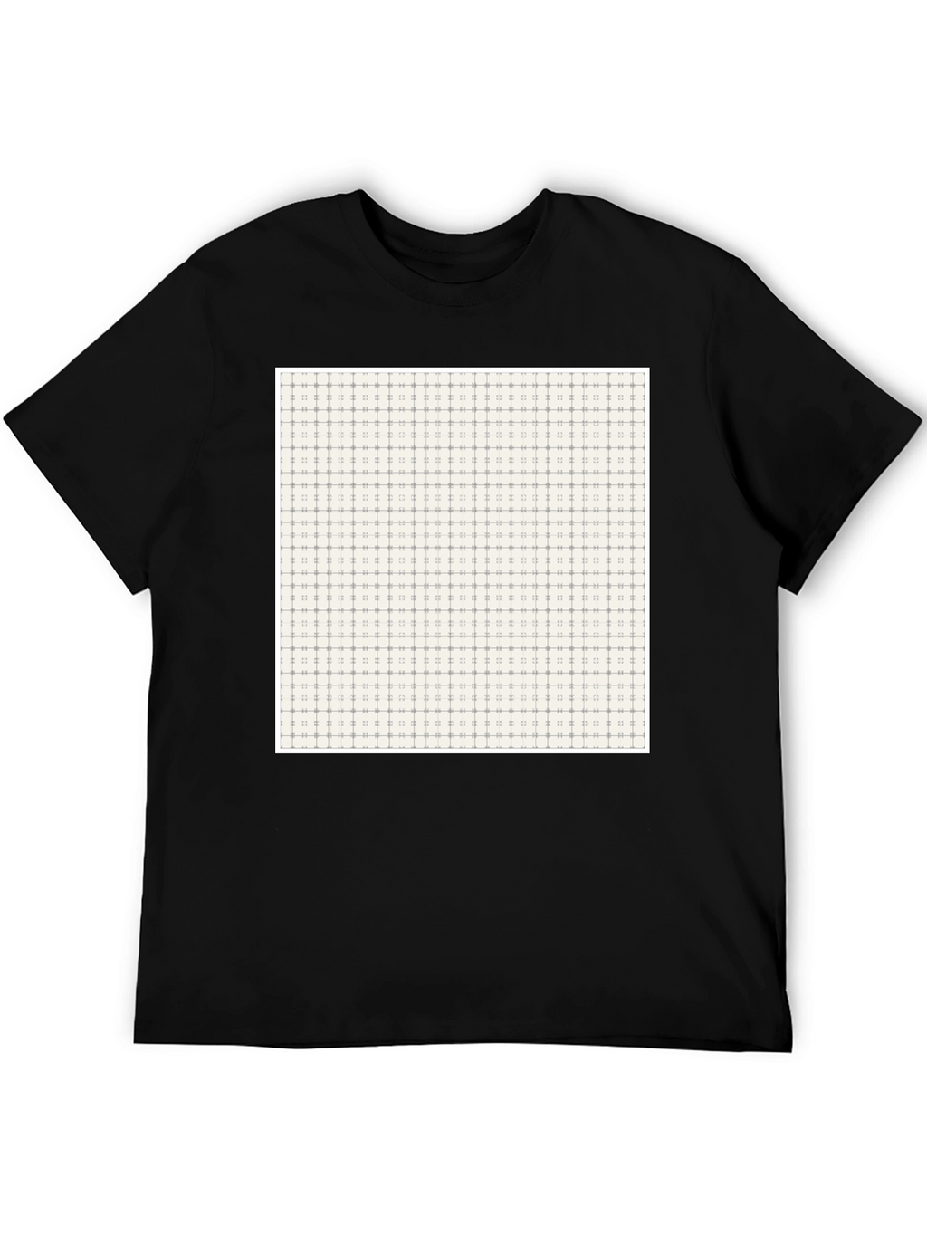 Patterned Crew Neck Tee - Modern Design