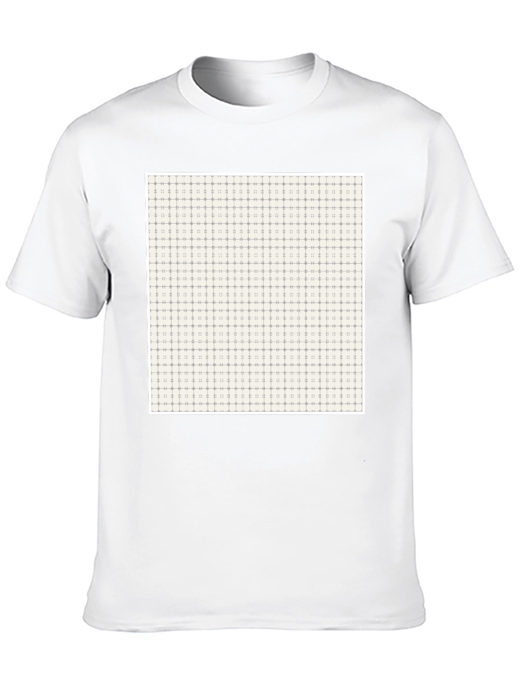 Patterned Crew Neck Tee - Modern Design