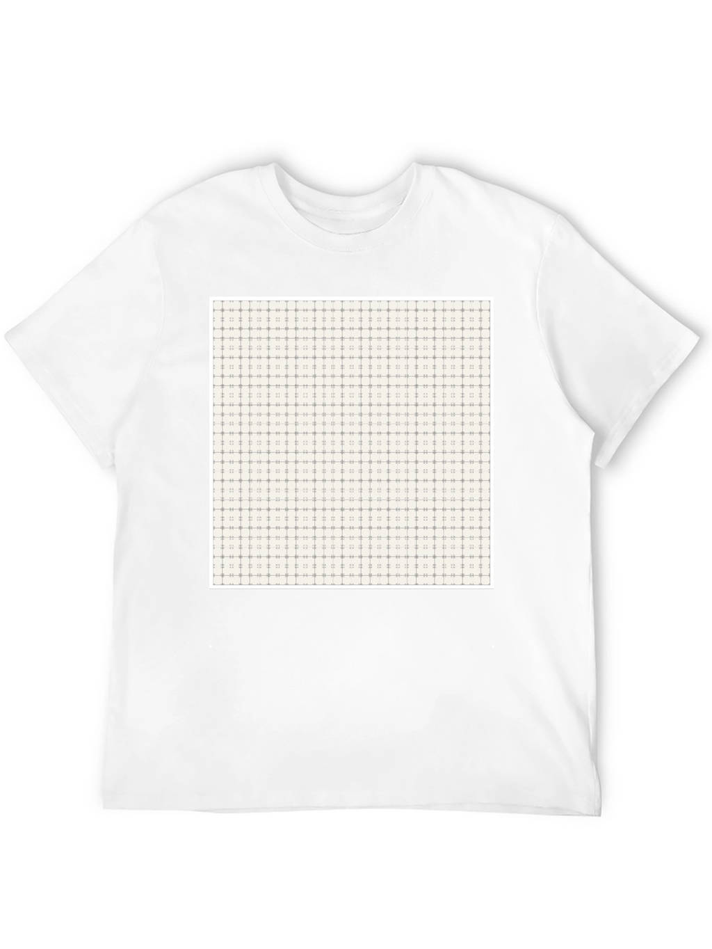 Patterned Crew Neck Tee - Modern Design