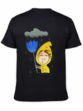 Rainy Day Cartoon Graphic Tee