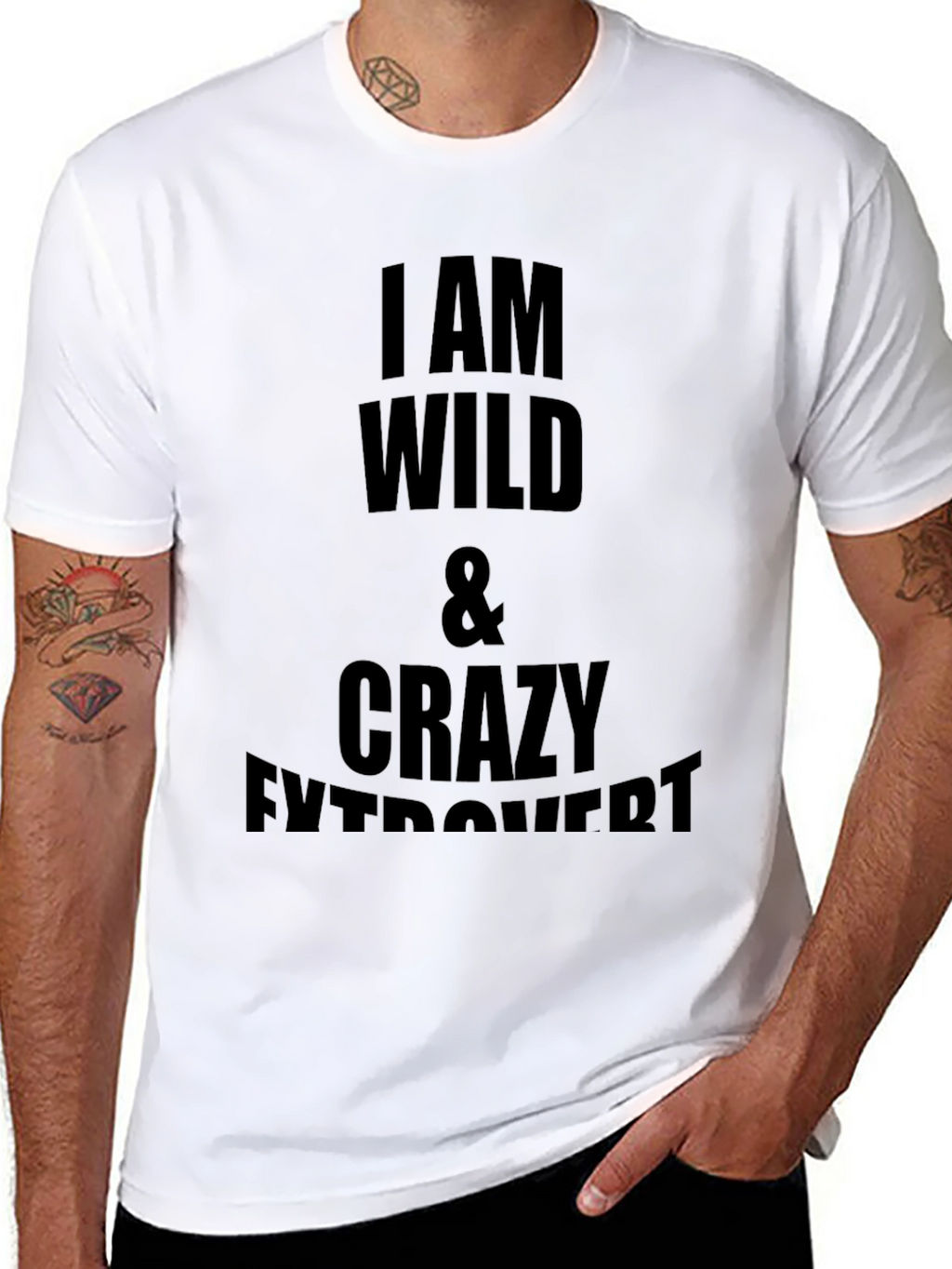 Wild & Crazy Extrovert Black T-Shirt