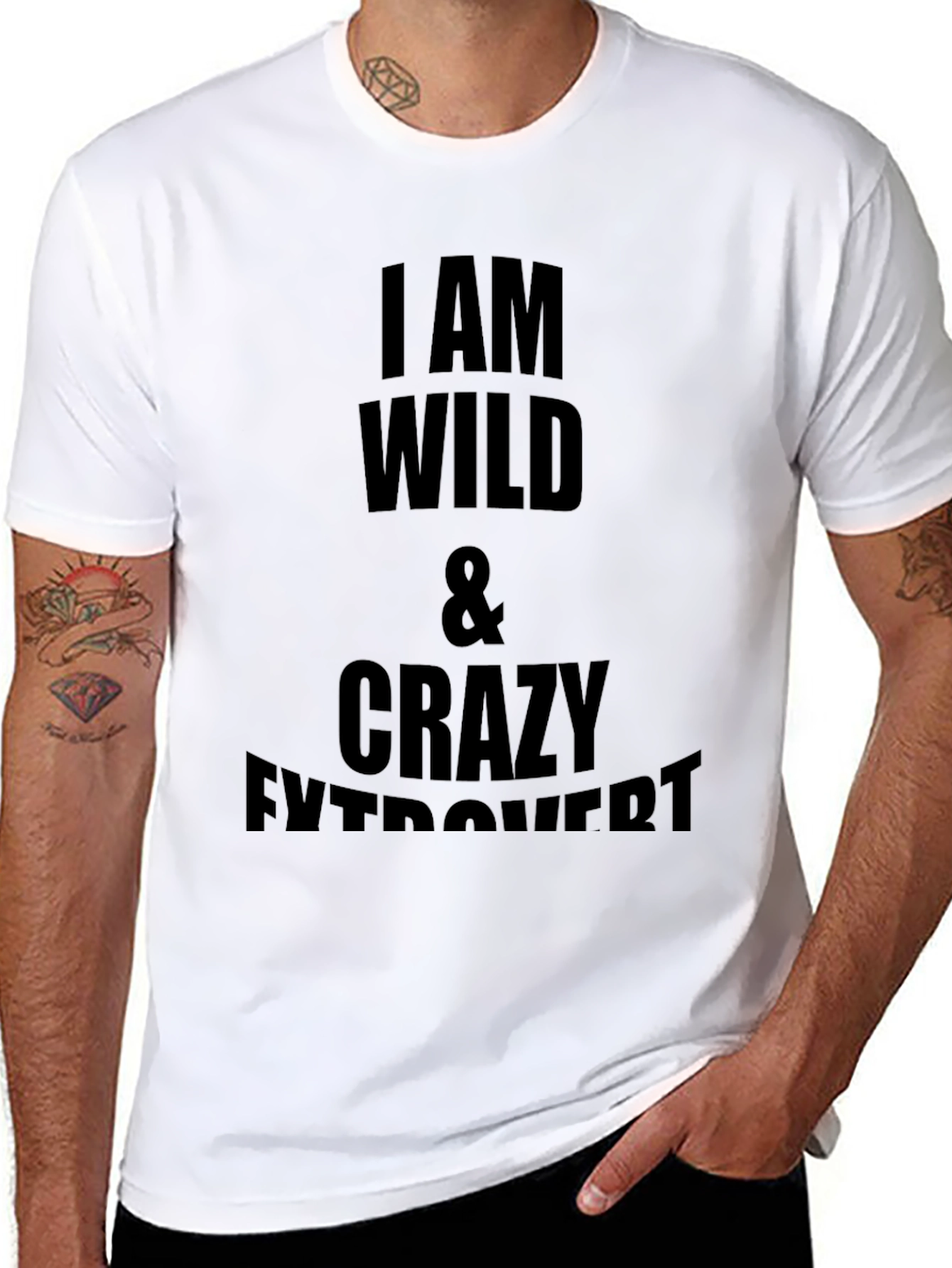 Wild & Crazy Extrovert Black T-Shirt
