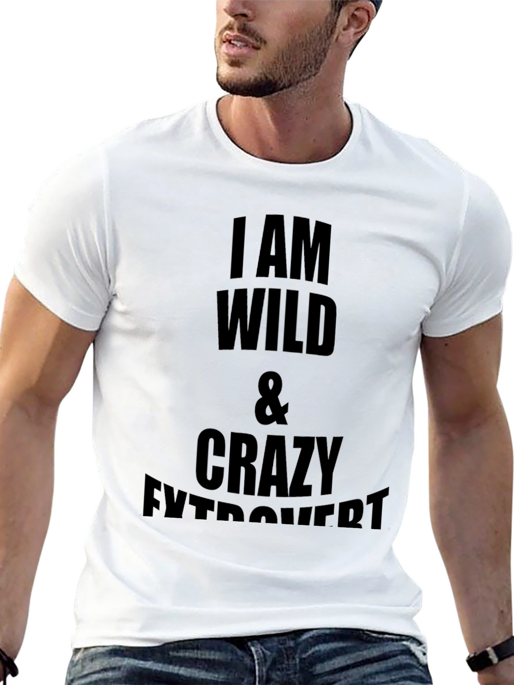 Wild & Crazy Extrovert Black T-Shirt