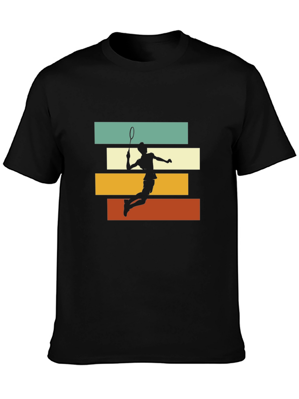 Retro Badminton Player Graphic Tee