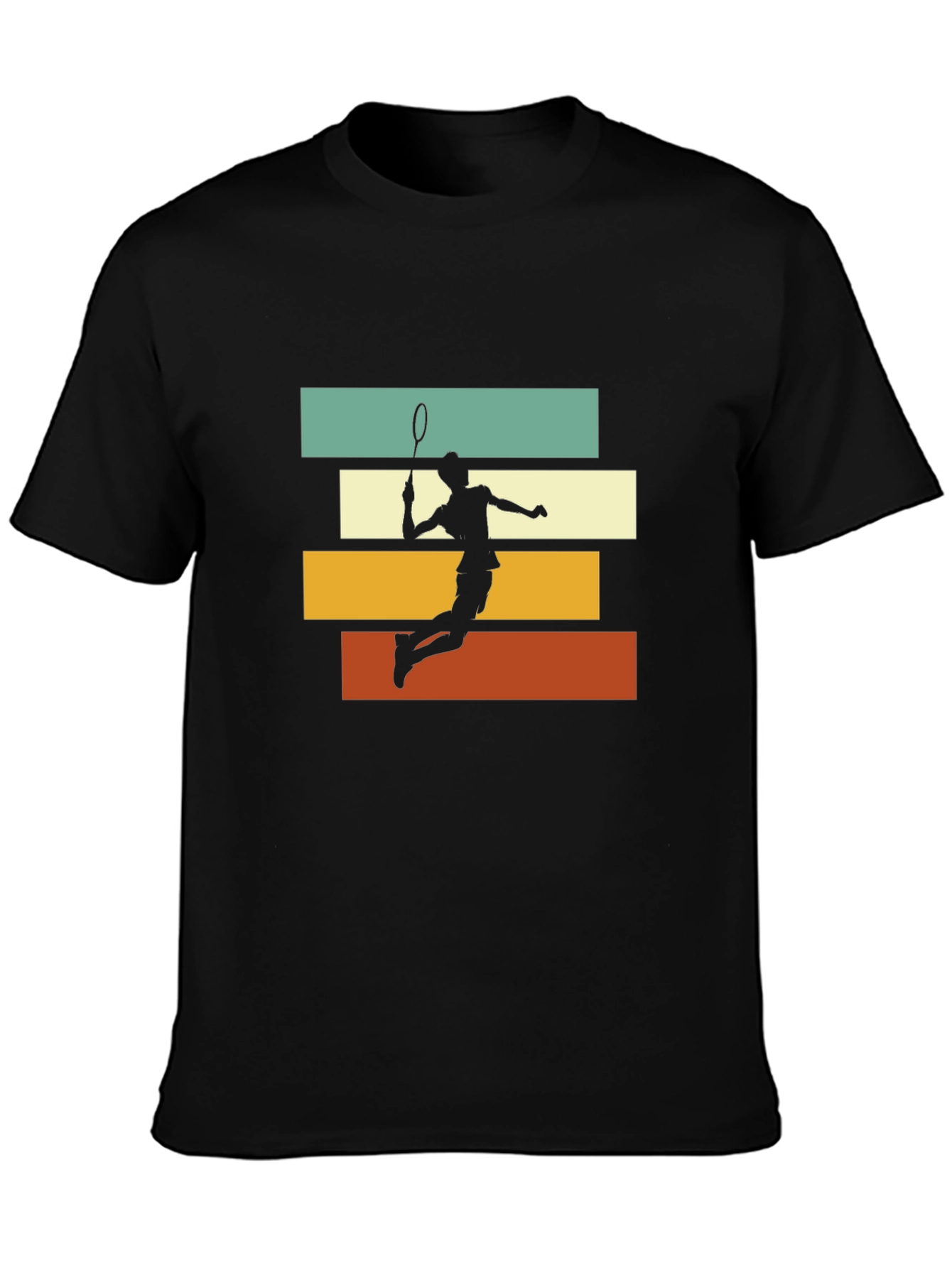 Retro Badminton Player Graphic Tee