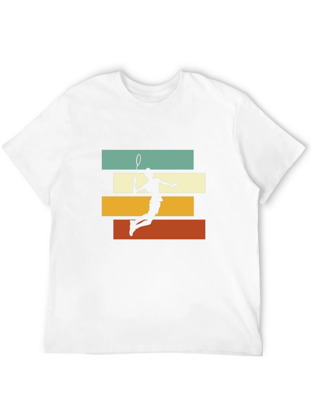 Retro Badminton Player Graphic Tee