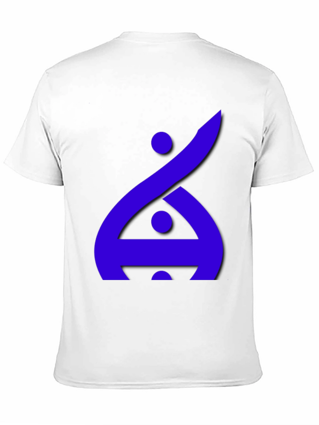Modern Graphic Tee - Blue Abstract Design on Black