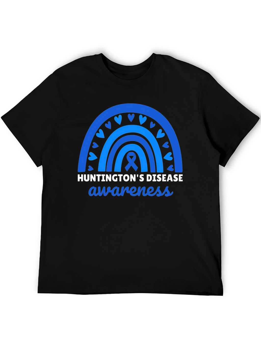 Huntingtons Disease Awareness Tee - Blue Rainbow
